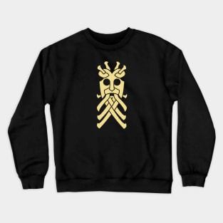 Viking rune mask gold Crewneck Sweatshirt